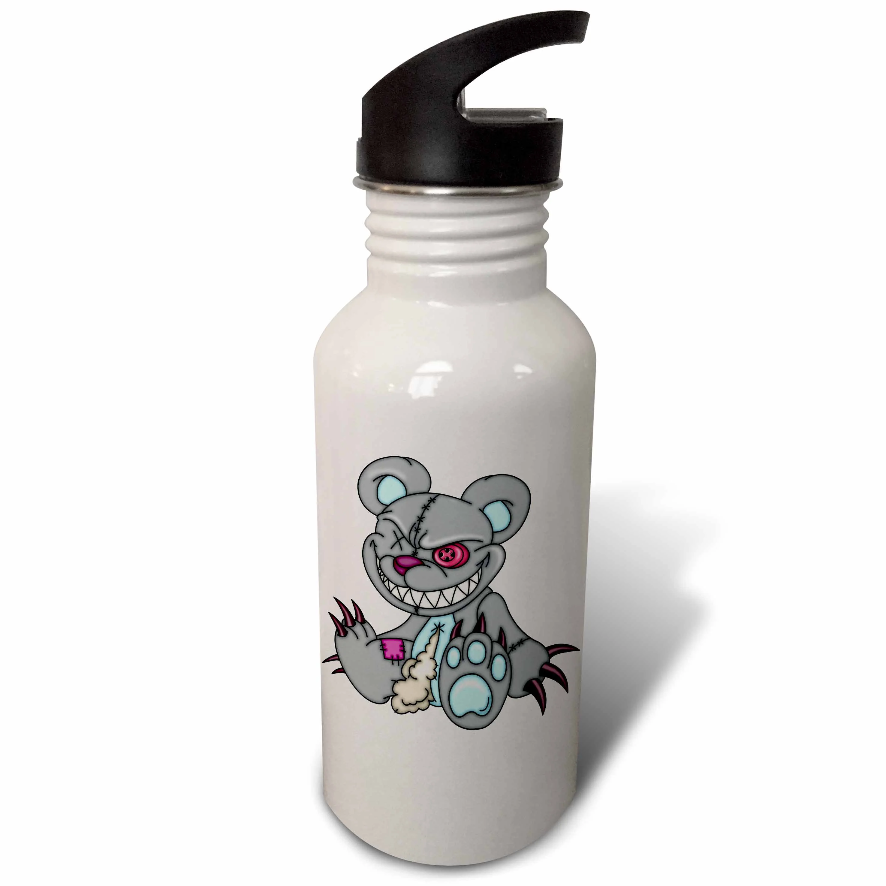 Halloween Scary Gray Bear 21 oz Sports Water Bottle wb-131326-1