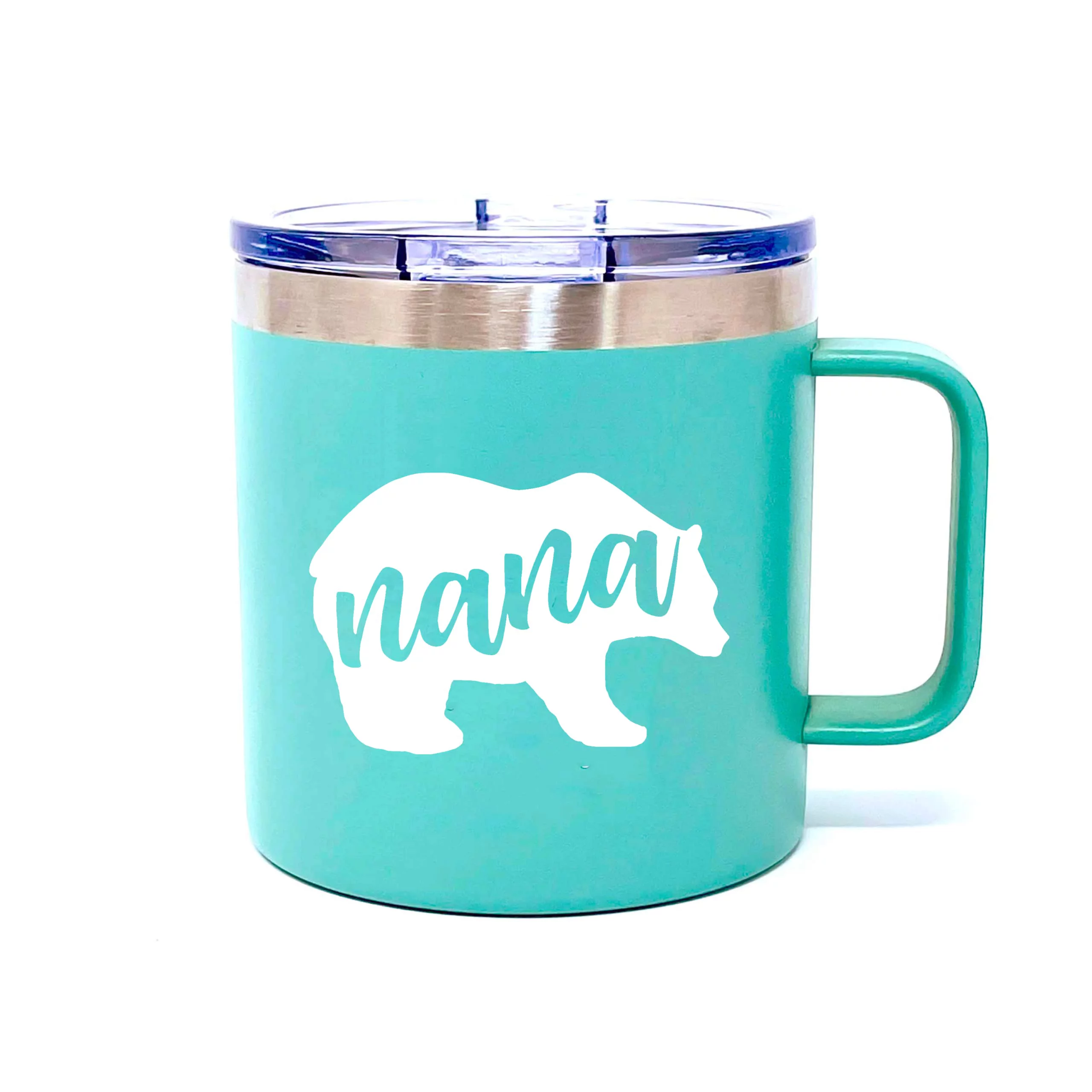 Nana Bear Teal 14 oz Camper Tumbler