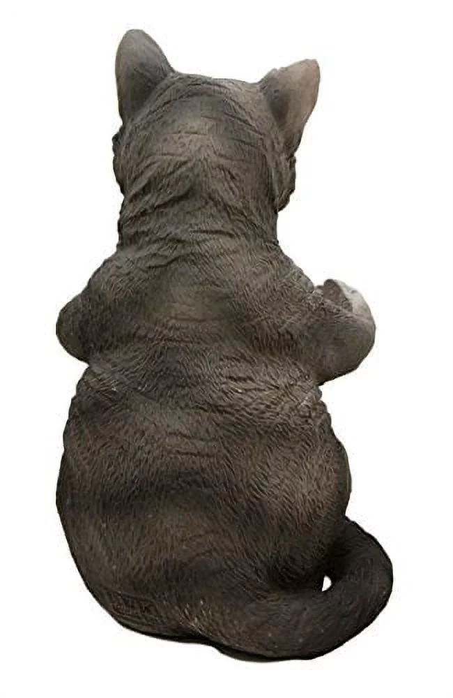 American Shorthair Grey Kitty Cat Spice Salt Pepper Shakers Holder Figurine