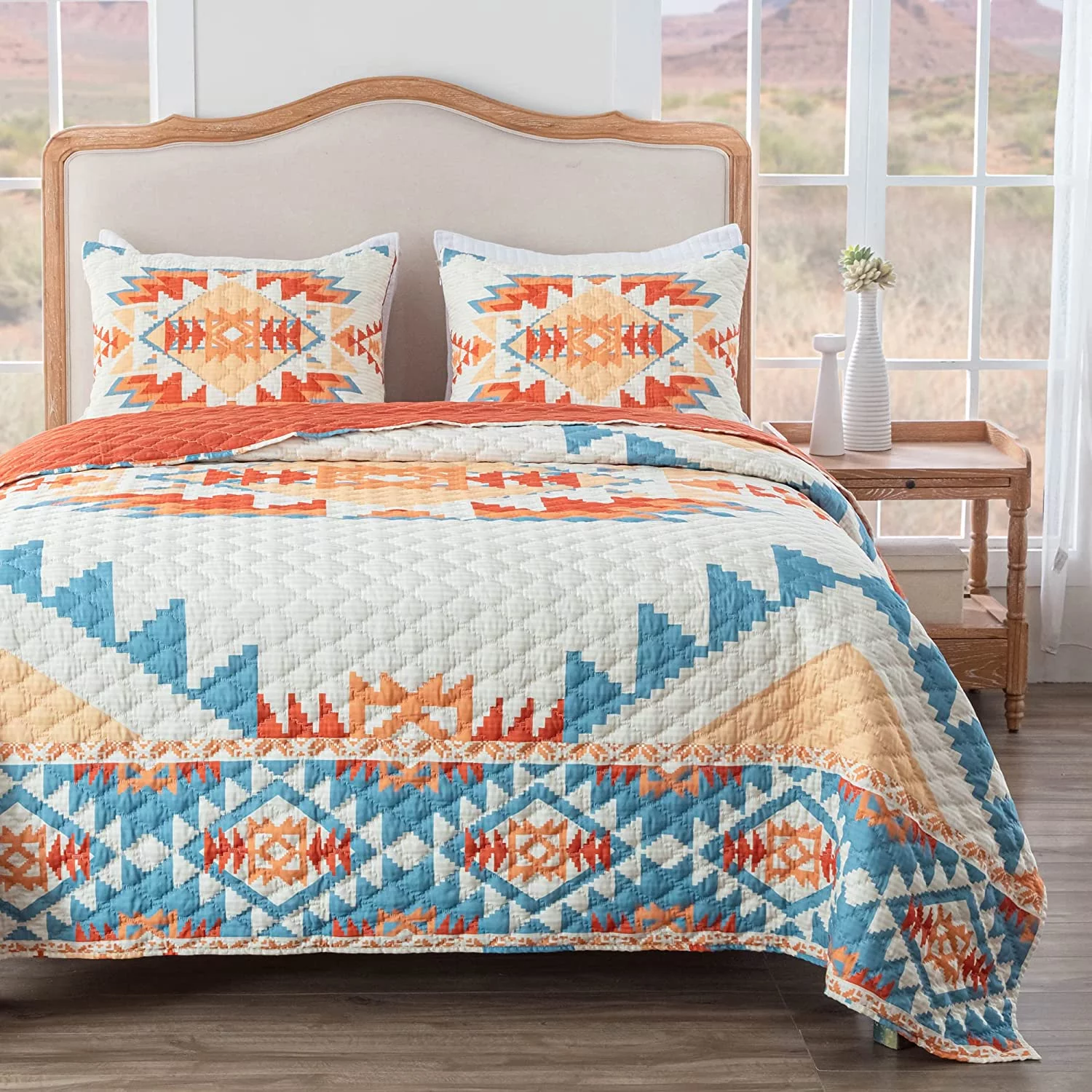 Greenland Home Fashions Horizon Southwestern Native Quilt Set, 2-Piece Twin/XL