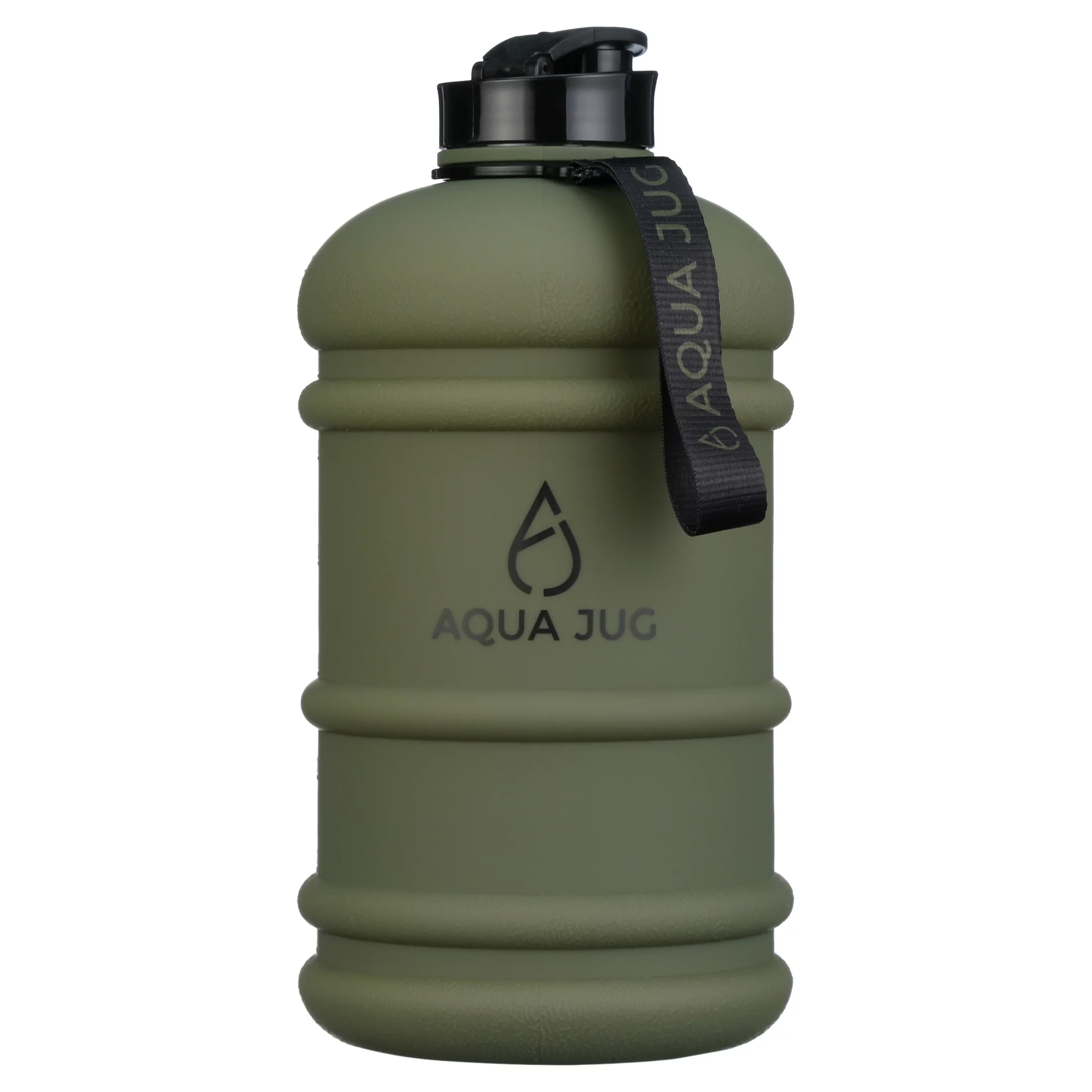 Aqua Jug Big Water Bottle, Dishwasher Safe BPA Free Drinking Water, Force Green 2.2L, Great for Gym Fitness Workout Sports Hiking and more