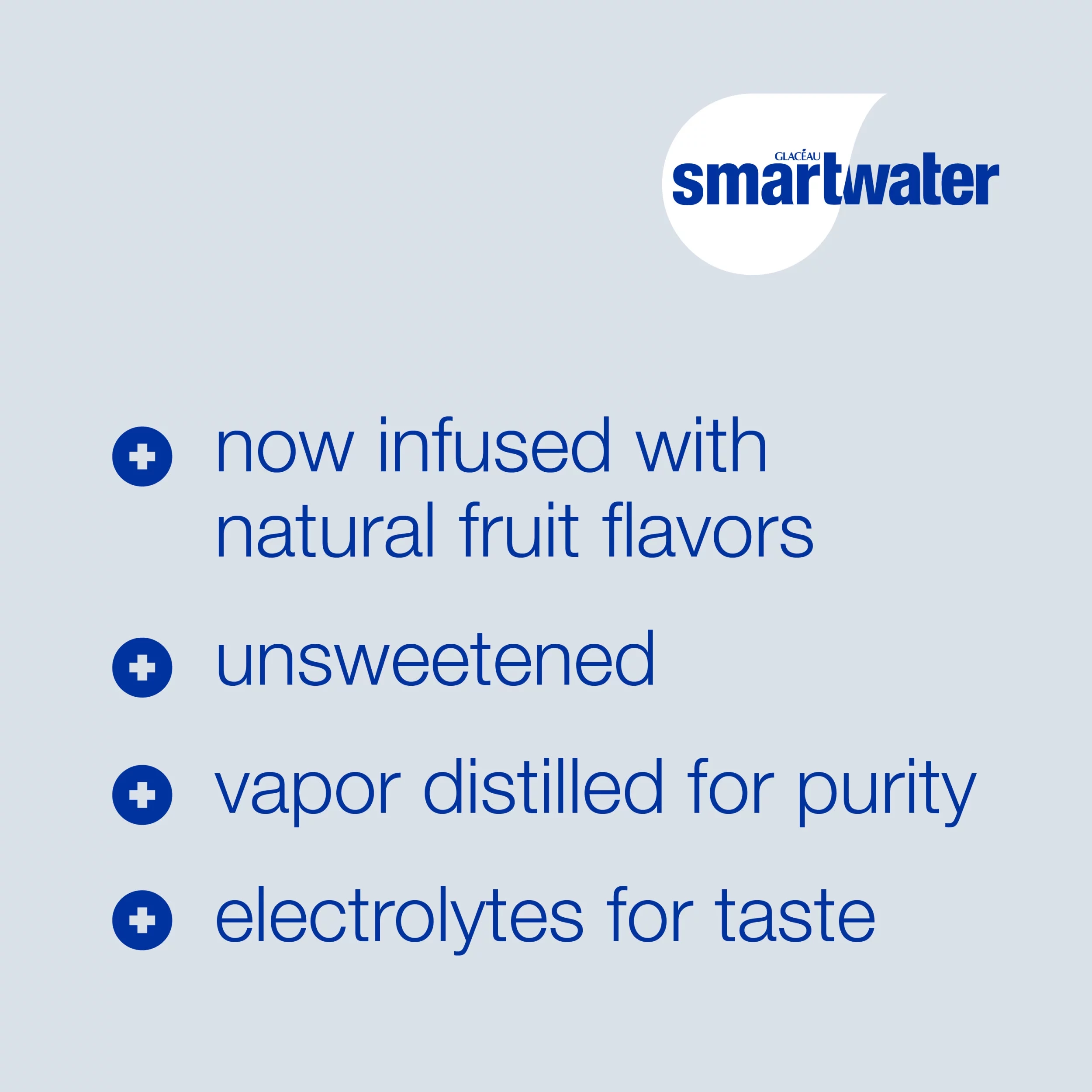 smartwater vapor distilled premium water, strawberry blackberry, 23.7 fl oz, 6 count bottles