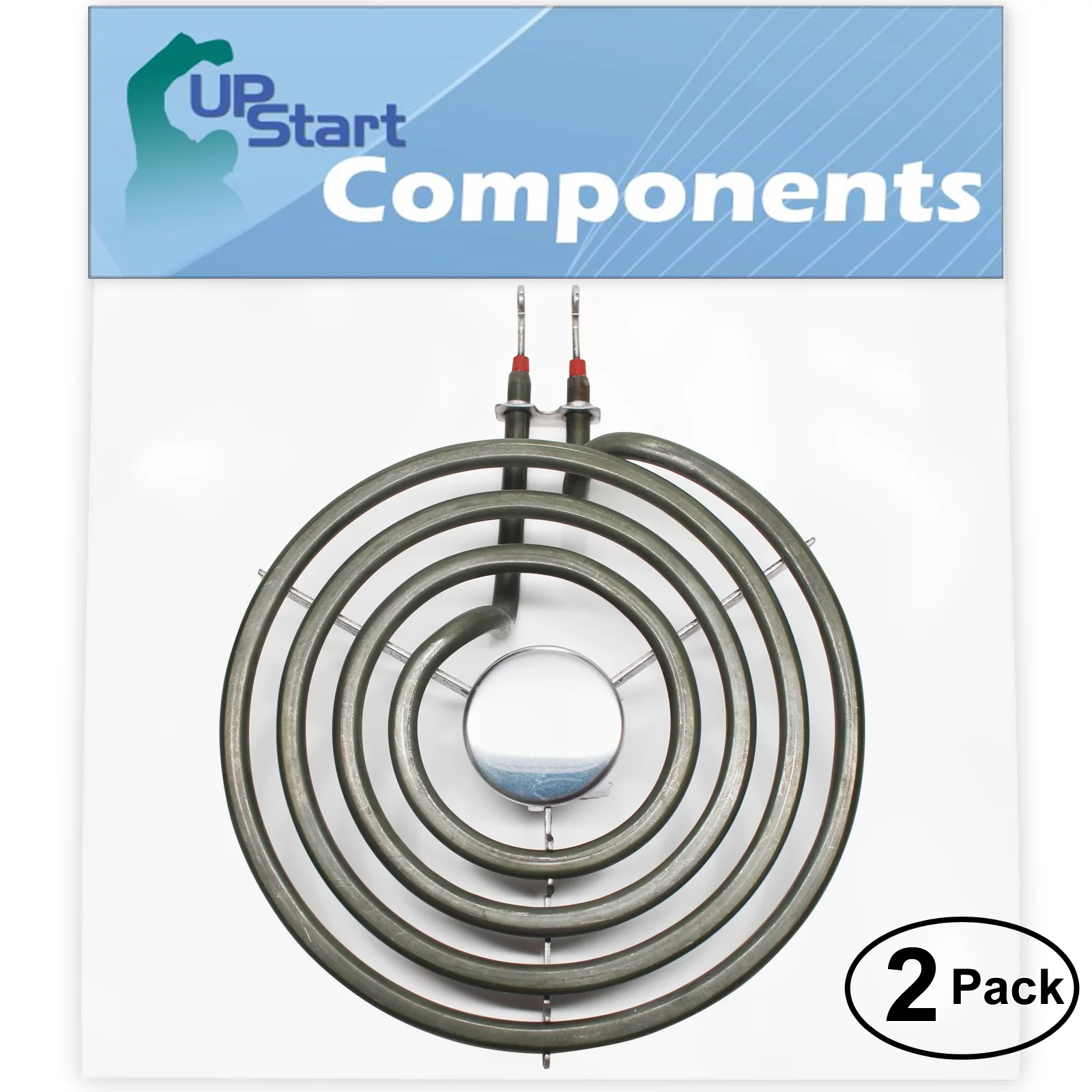 2-Pack Replacement for Magic Chef 38FN-2CX-MO 6 inch 4 Turns Surface Burner Element - Compatible with Magic Chef 660532 Heating Element for Range, Stove & Cooktop