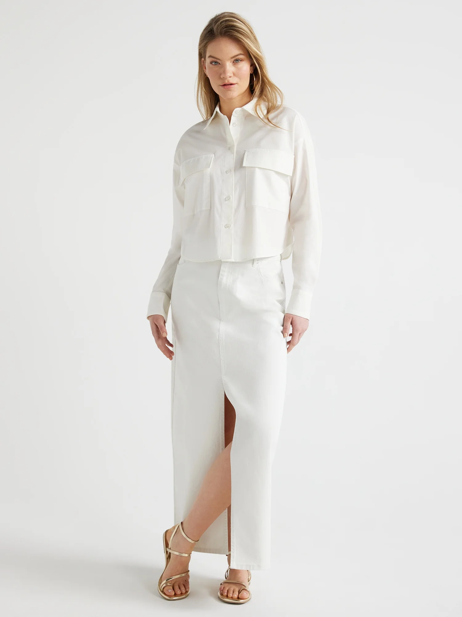 Scoop Women’s Crop Shirt, Sizes XS-XXL