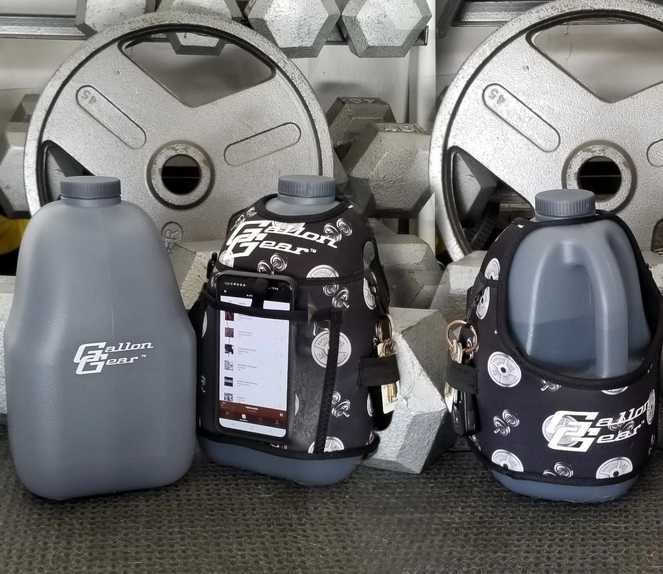 Charcoal Grey Durable Transparent Gallon Bottle