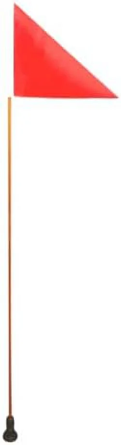 Pontoon Kayak Canoe Flag Pole Lock Socket Base Red Triangle Flag 48