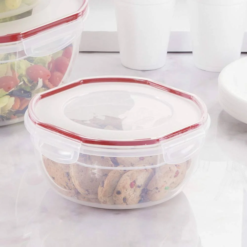 Sterilite Ultra Seal Food Storage Bowl 2.5 Qt Plastic Clear, 4 Pack