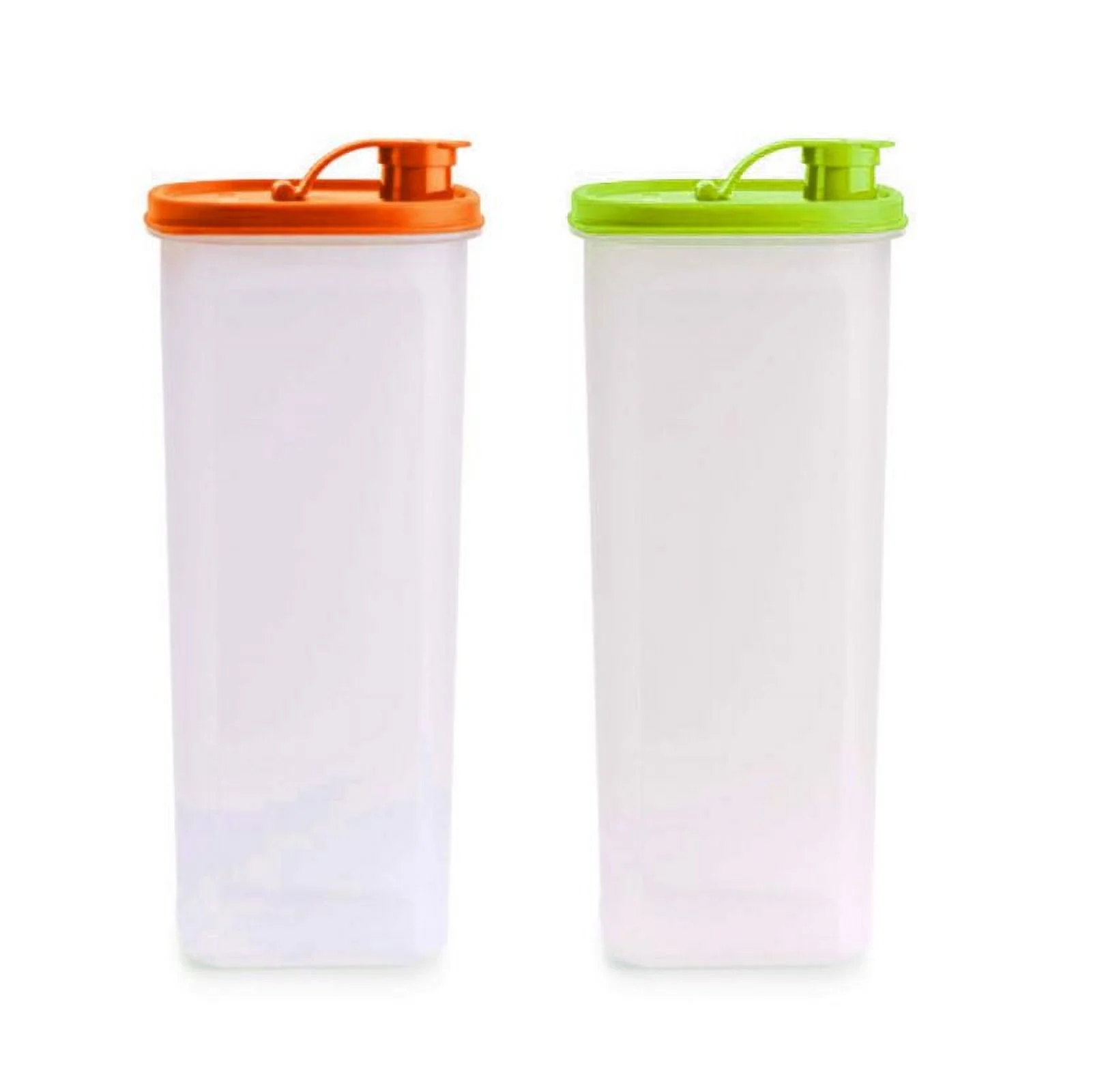 Tupperware slim Line 2 Litre Bottle Set Fridge Friendly Store water milk Juice Space saver
