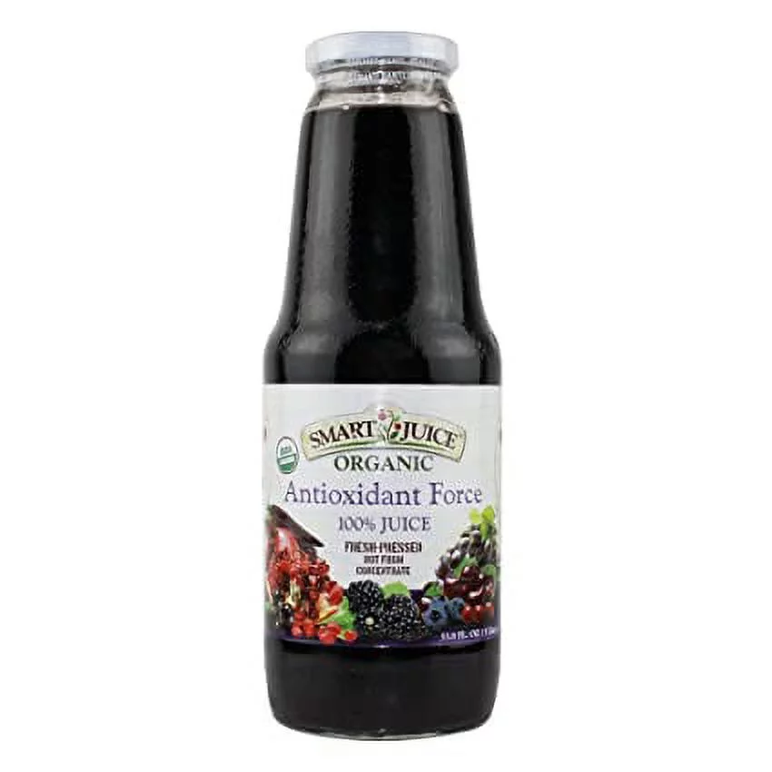 SMART JUICE: Organic Antioxidant Force 100% Juice, 33.8 oz | Pack of 6