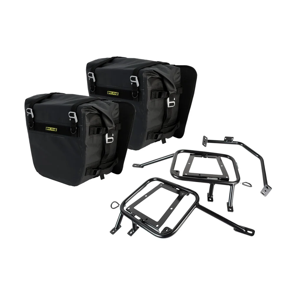 Tusk Pannier Racks with Nelson Rigg Sierra Dry Saddlebags Black