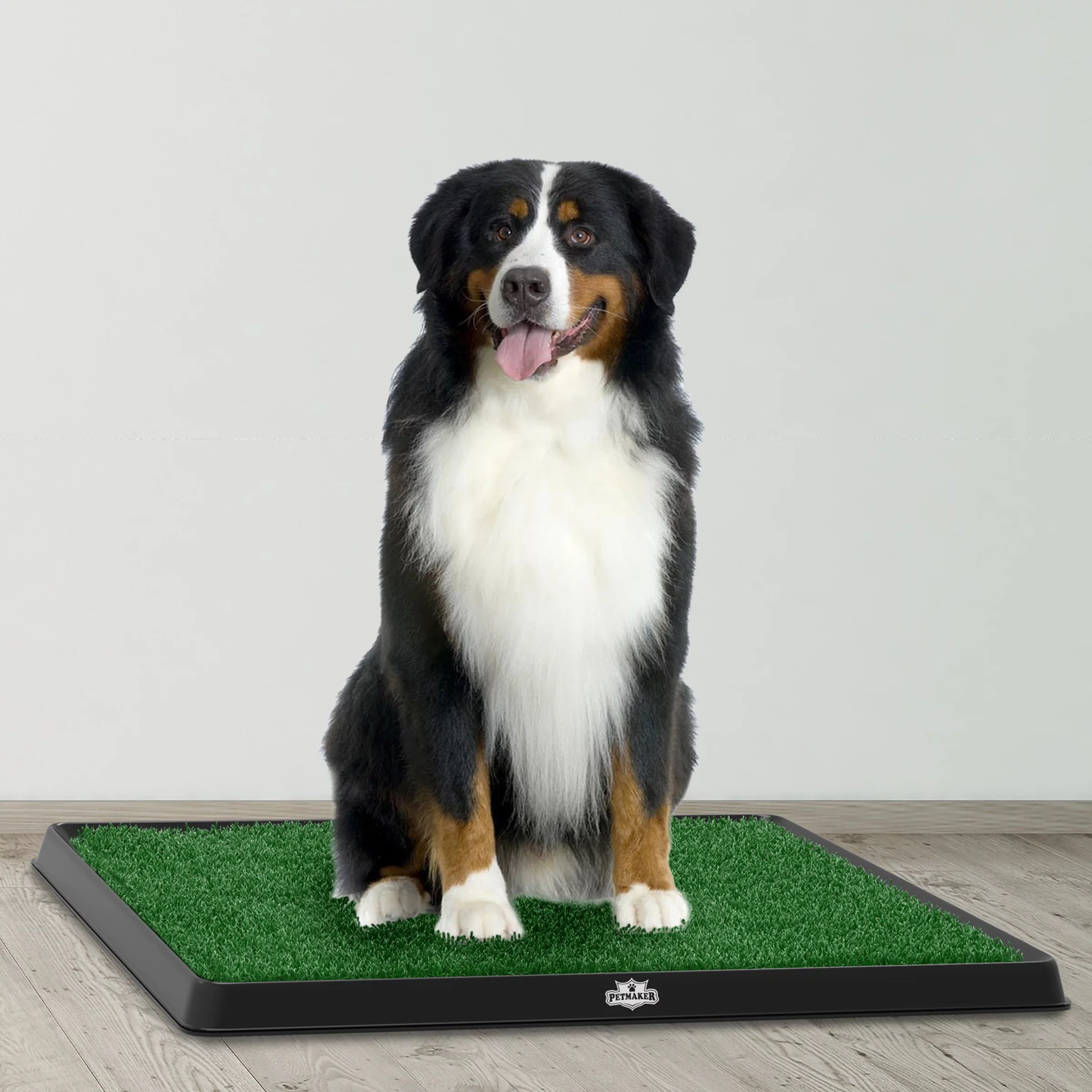 Petmaker Reusable 3-Layer Artificial Grass Puppy Dog Pee Pad with Tray Set - Medium, 20x25