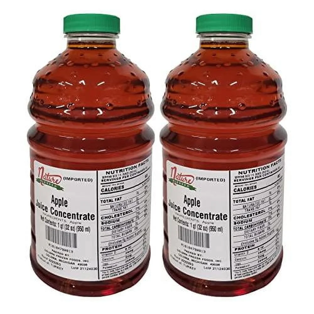 Pure Fruit Juice Concentrate (Imported From Europe) - 2 Quarts (2/32 Fl Oz Bottles), Applications: Home Wine Making, Brewing, Mead, Distilling, Hard Cider, Smoothies