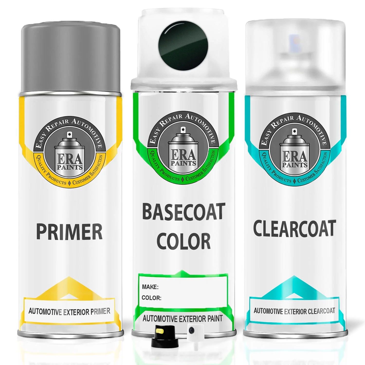 For FORD (W6 - NX Green Gem Metallic 2) Exact Match Aerosol Spray Touch Up Paint Clearcoat and Primer - Pick Your Color