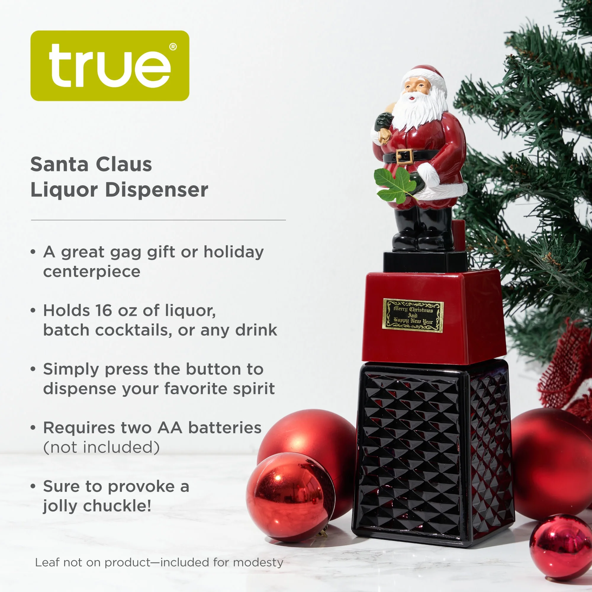 True Santa Liquor Dispenser - Wine, Beer, Whiskey, Vodka, Gin, Drink Dispenser