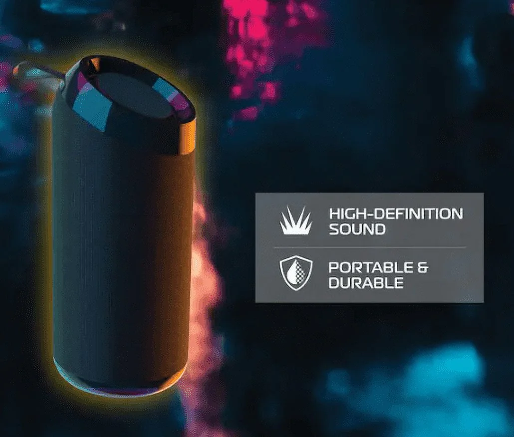 Tzumi Aquaboost Boom Black Wireless Bluetooth Speaker Water Resistant 4 hrs