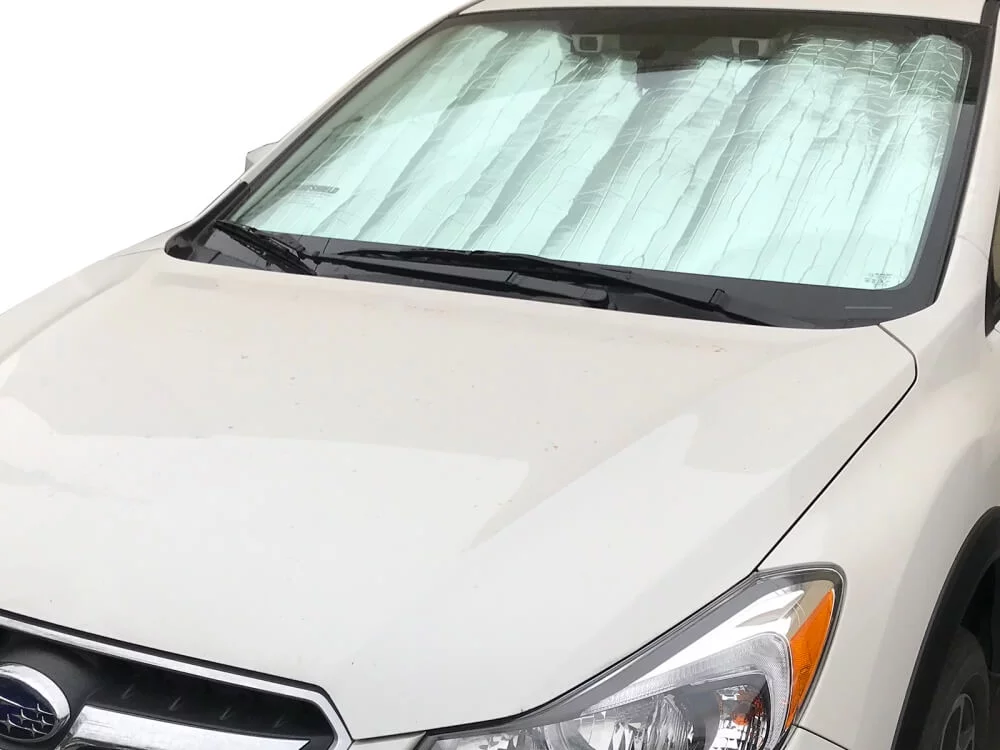 HeatShield, The Original Windshield Sun Shade, Custom-Fit for Subaru Crosstrek Hatchback (5D) w/ Eyesight 2016, 2017, Silver Series