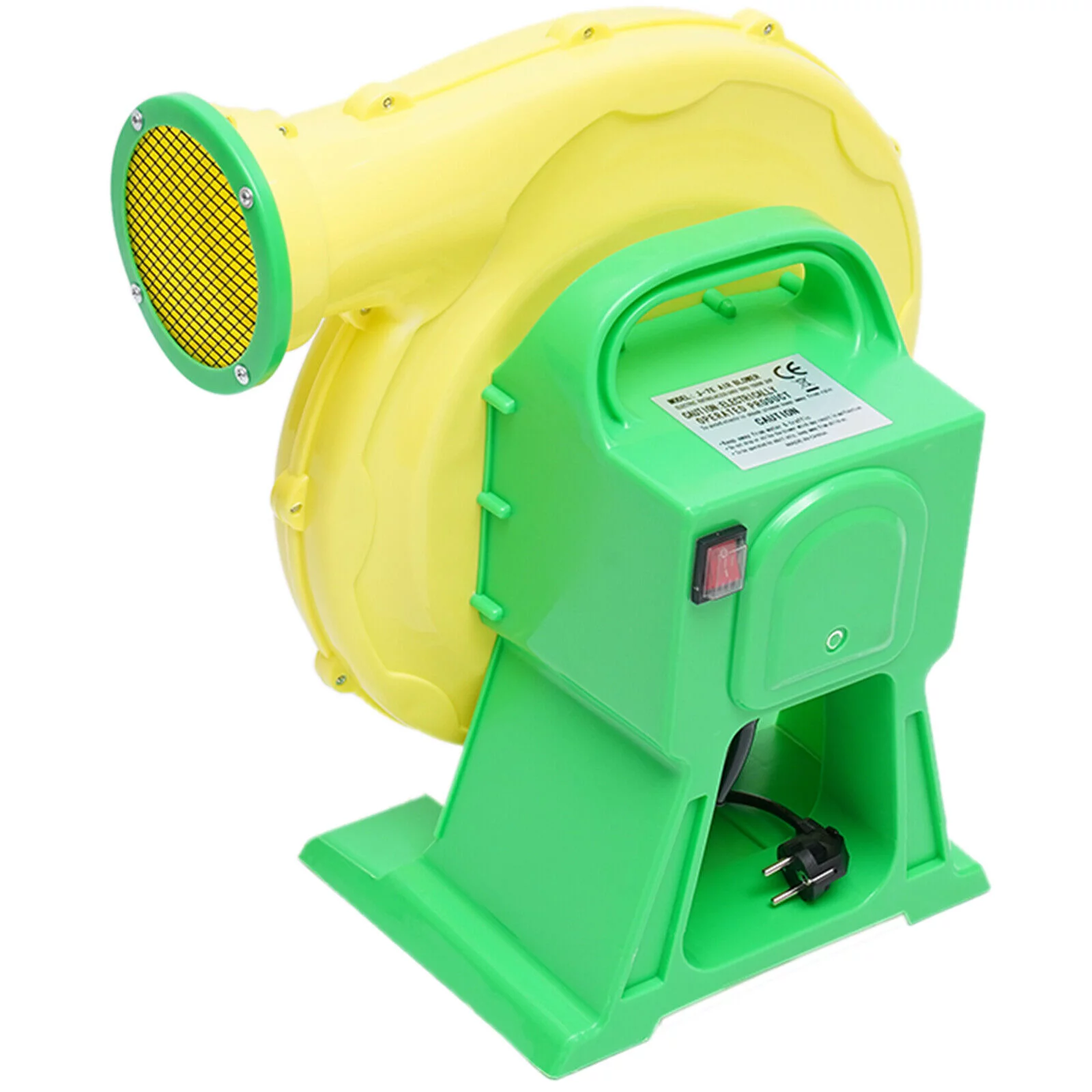 1100W Electric Air Blower Handheld Pump Fan Motor Pump Inflatable Bouncer 1.5HP Yellow