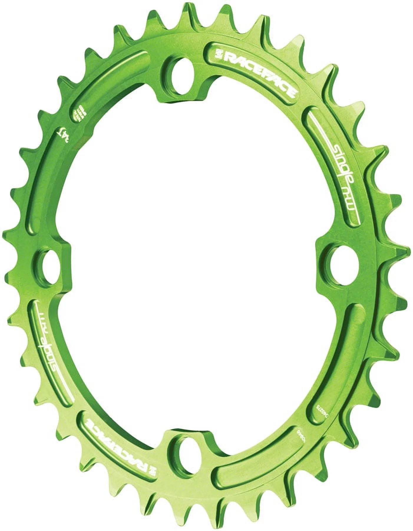 RaceFace Narrow Wide Chainring - Green Tooth Count: 34 Chainring BCD: 104