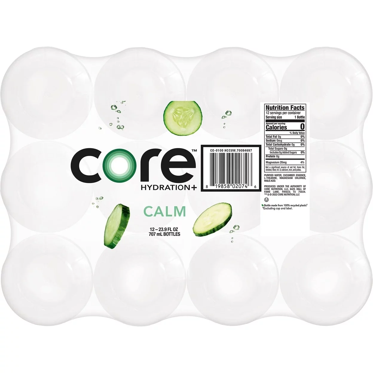 Core Hydration+ Calm Enhanced Water, 23.9 Fluid Ounce (Pack of 12)