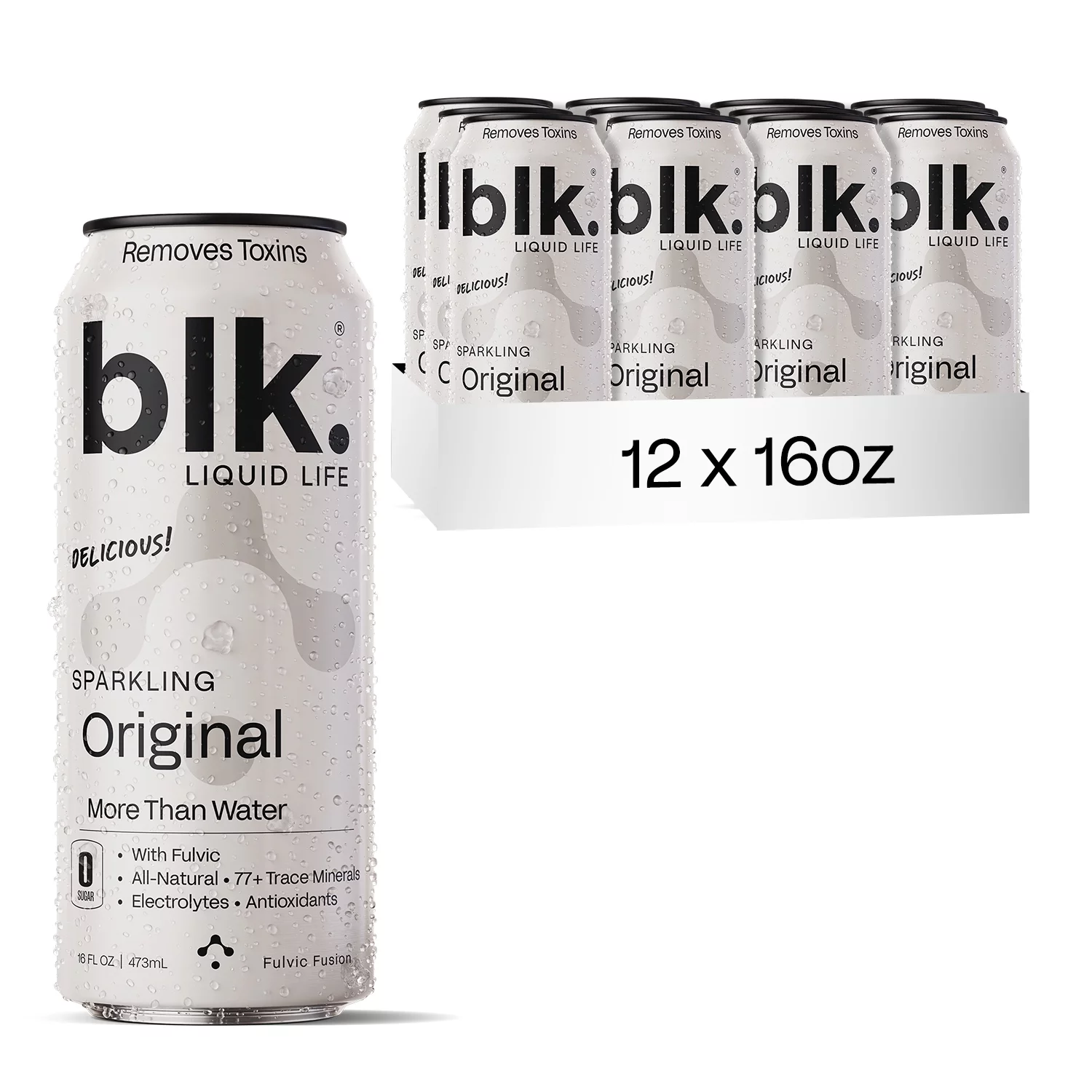 blk. Original Sparkling Water - 16oz 12 Pack - Cans