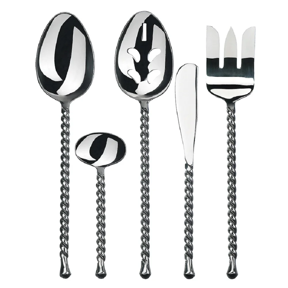 Gourmet Settings (GS) Silver Tear 18/10 Stainless Steel 5pc. Hostess Set