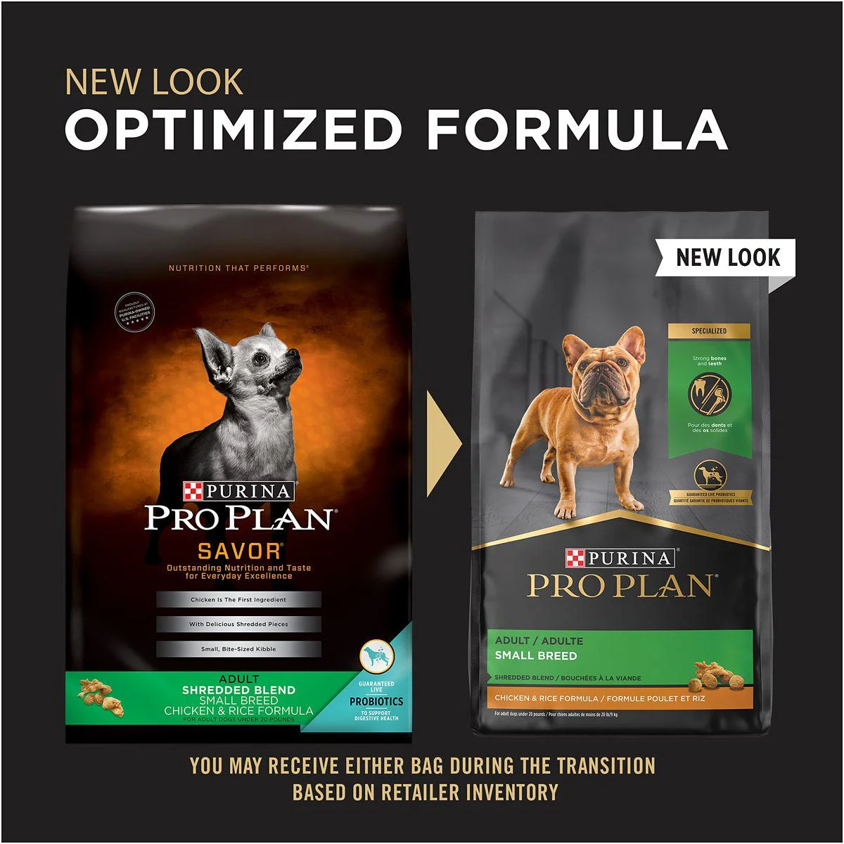 Purina Pro Plan Small Breed Dog Food With Probiotics for Dogs, Shredded Blend Chicken and Rice Formula