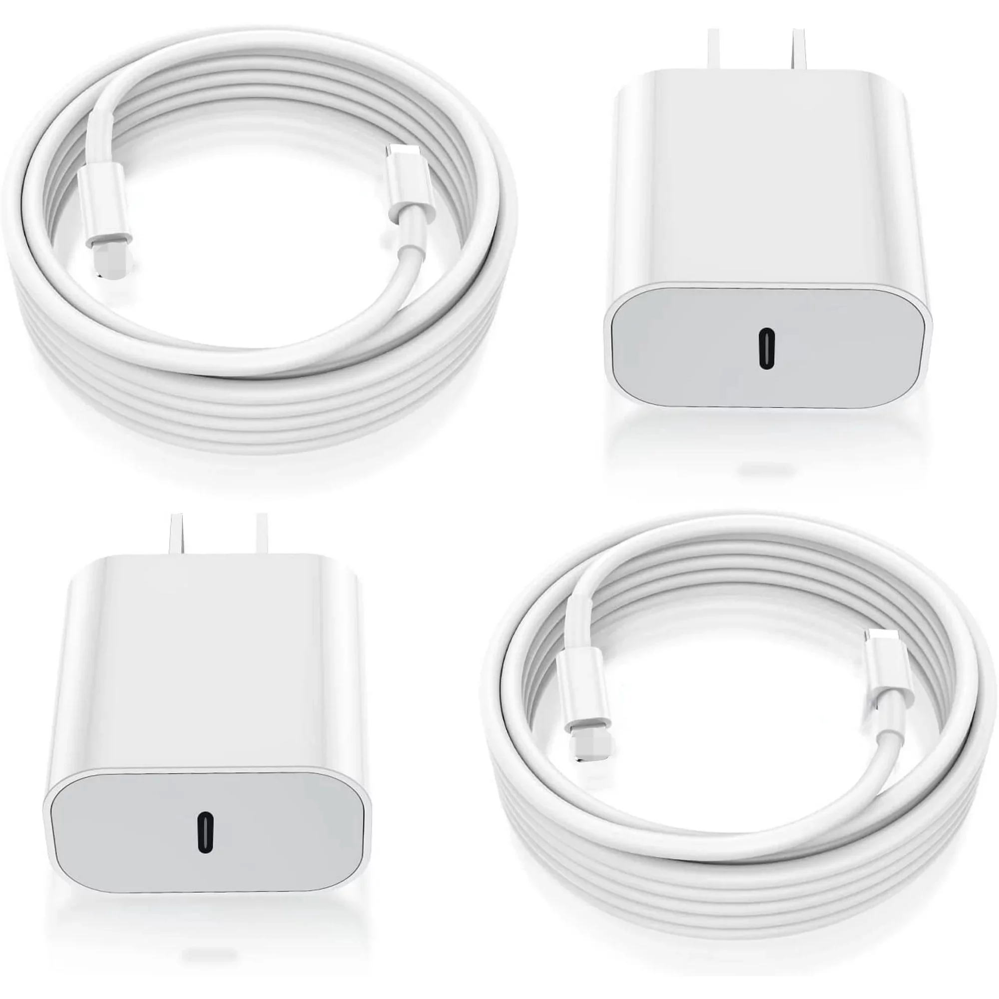 2 Pack iPhone Fast Charger Compatible with iPhone 14 13 12 11 Mini Pro Max iPad, 20W Apple Fast Charger, 3FT Super Charger Block with USB C to Lightning Cable