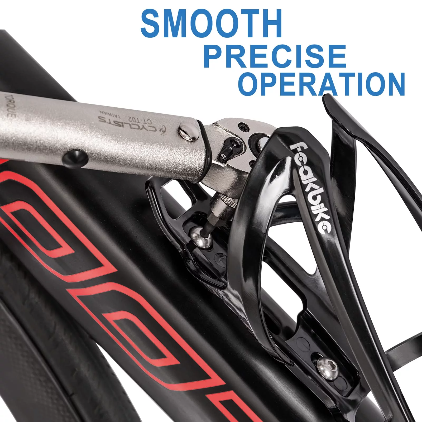 cyclists 1/4 Inch Drive Click Torque Wrench Set –2 to 24Nm – Bicycle Maintenance Kit for Road & Mountain Bikes - Includes Allen & Torx Sockets, 4mm 5mm Extension Bar & Storage Box