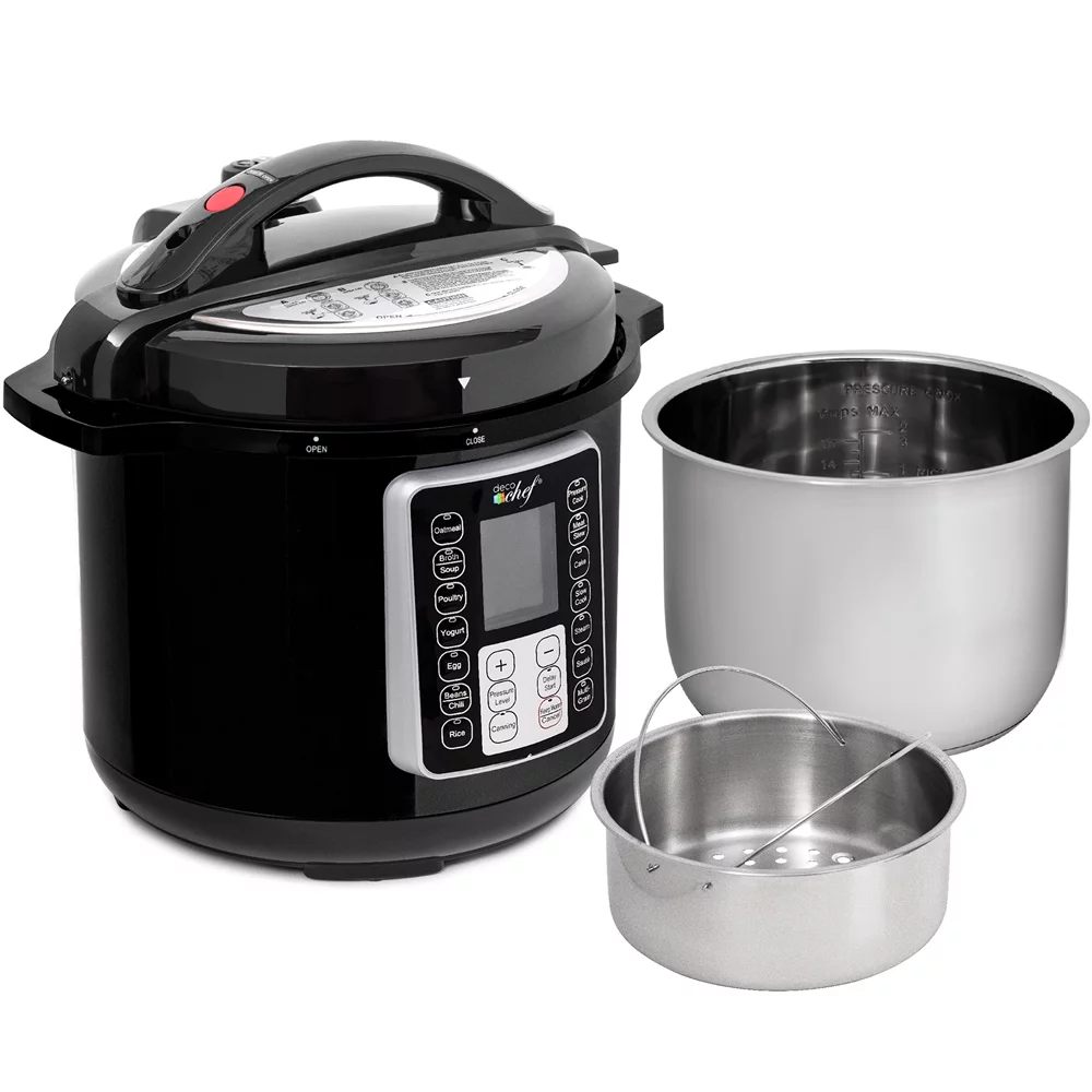 Deco Chef 8 QT 10-in-1 Pressure and Slow Cooker Multi-Mode Cooking with Warranty