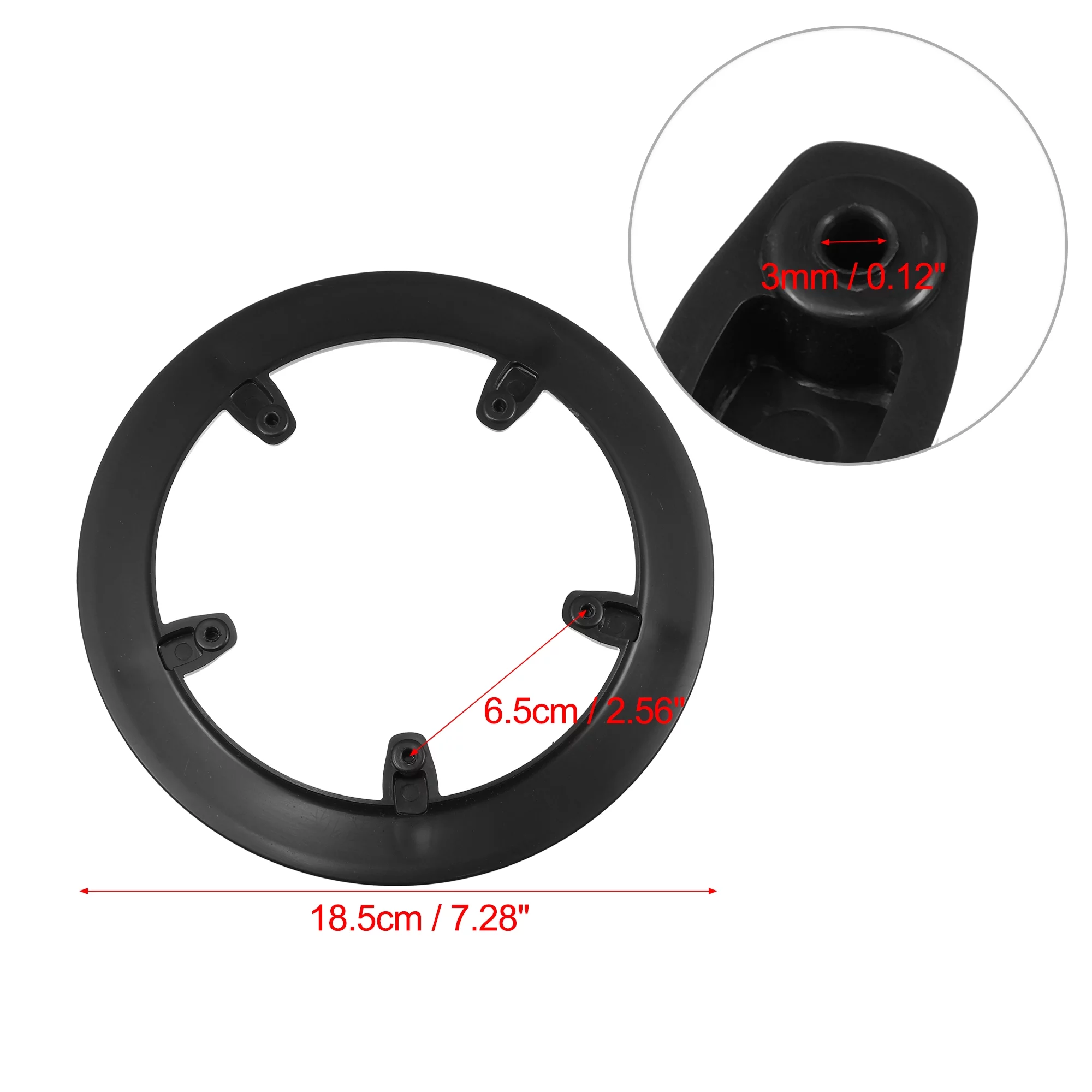 2 Pcs 6.5cm 5 Holes Bicycle Bike Crankset Chain Wheel Cover Protection Chain Wheel Protective Cover Black