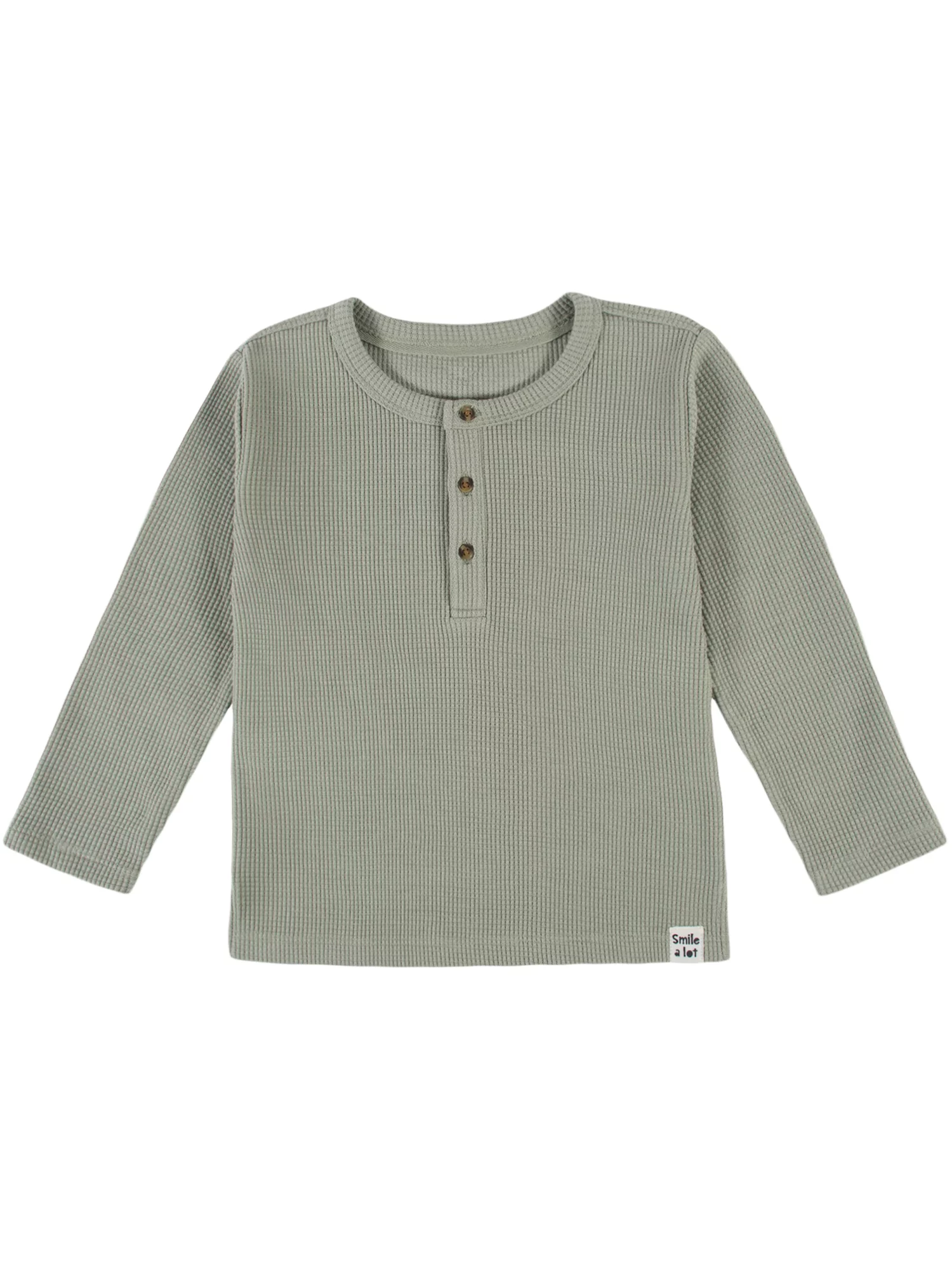 Modern Moments by Gerber Toddler Boy Long-Sleeve Casual Waffle Henley T-Shirts, 2-Pack, 12M-5T