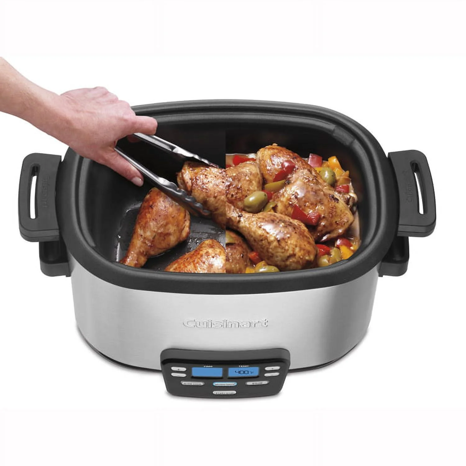 Cuisinart MSC-600 6 Quart 3-In-1 Cook Central Multicooker Slow Cooker Steamer Bundle with 1 YR CPS Enhanced Protection Pack