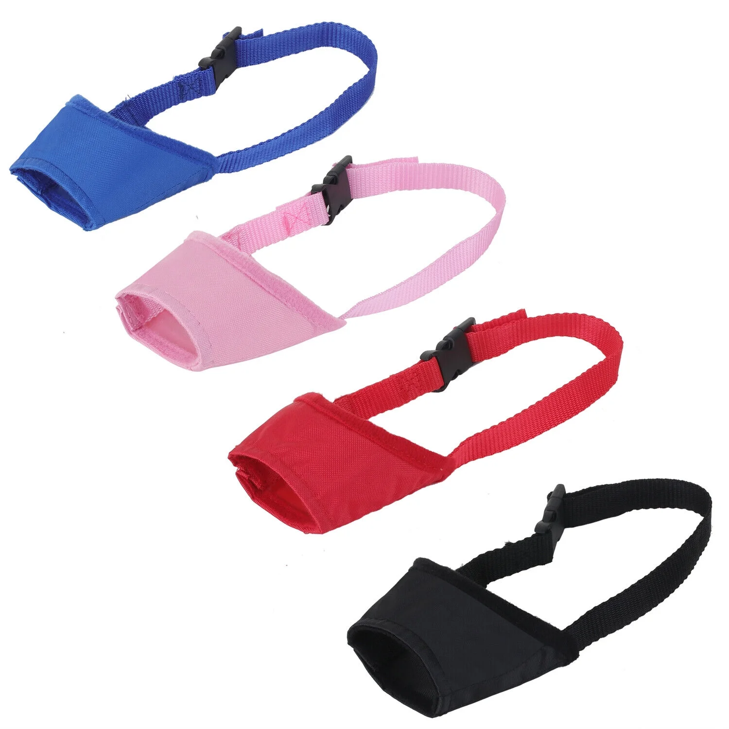 4pcs Adjustable Dog Muzzle Anti Stop Bite Barking Chewing Mesh Mask Training Pet