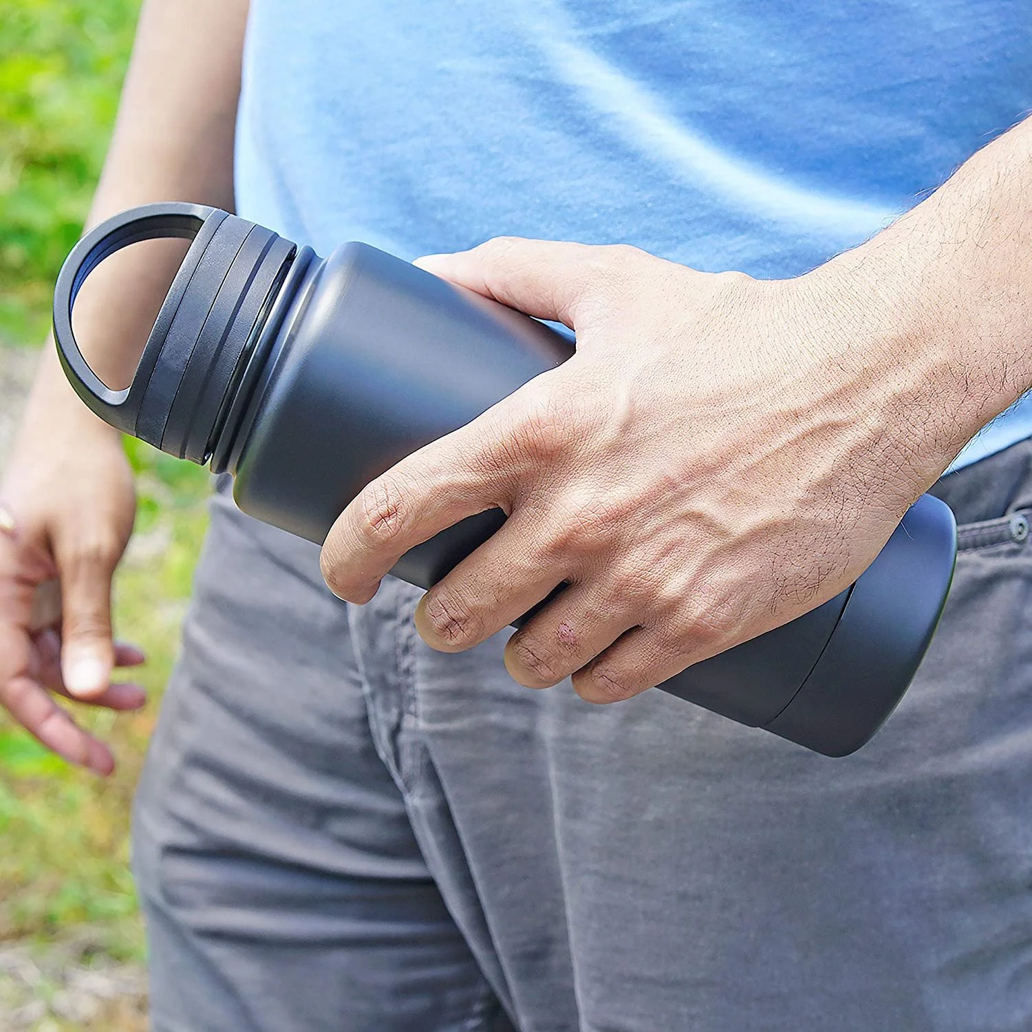 Stainless Steel Drinking Tumbler Bottle Diversion Safe Stash and Hide Small Valuables Money Keys Jewelry Black 12 Ounce