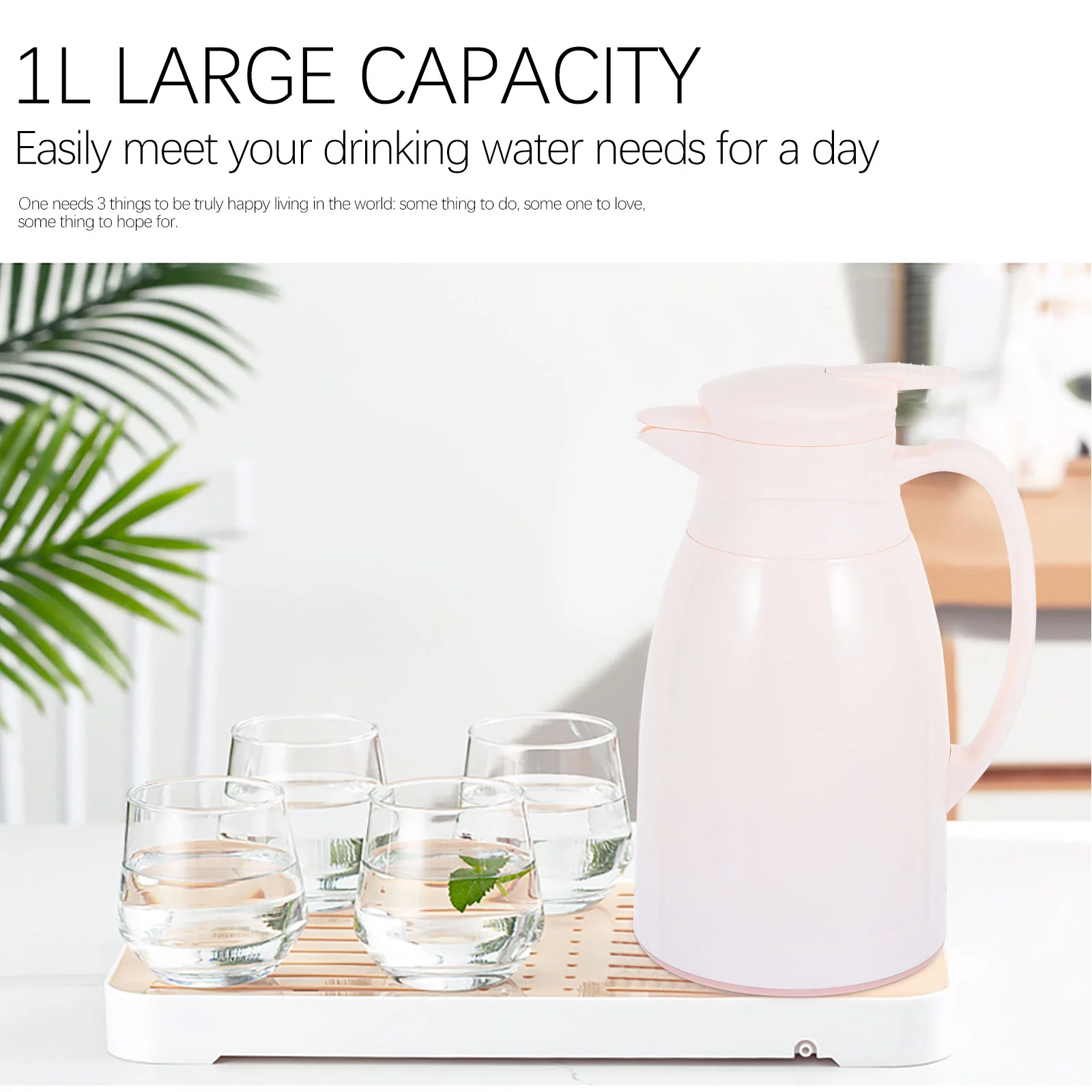 1pc 1L Convenient Warm Keeping Kettle Insulation Water Bottle Thermal Bottle