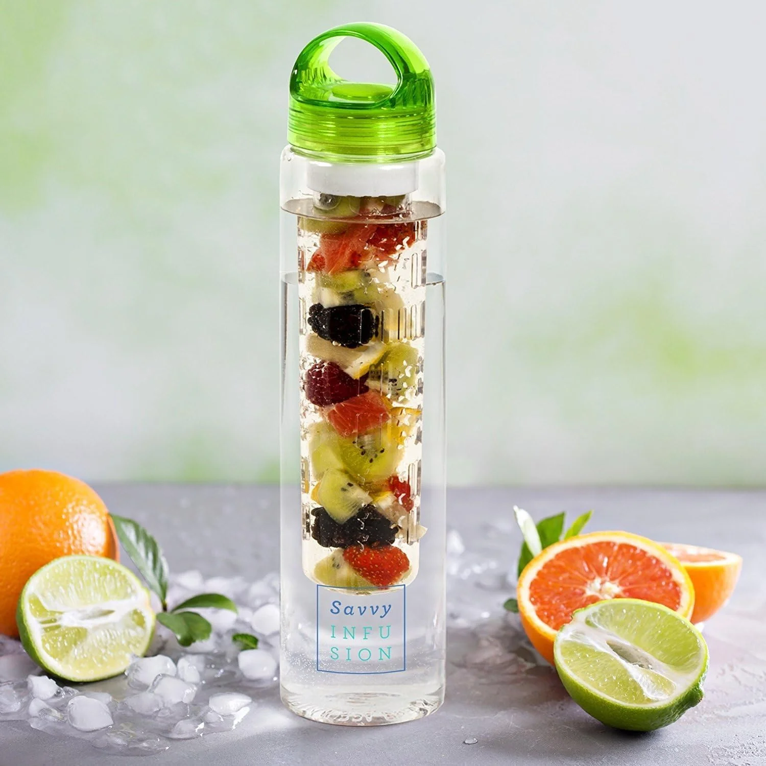 Infusion Fruit Infuser Water Bottle - BPA Free Insulated Water Bottle, Reusable Water Bottle with Fruit Infuser, Easy-to-Clean Gym Accessories for Women, Sports Water Bottle, Savvy Outdoors