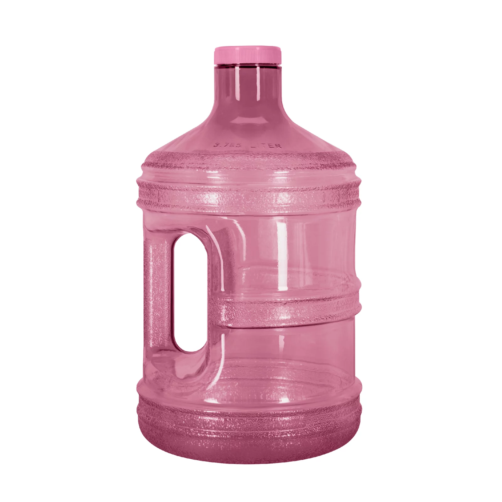 Geo Sports Bottles 1 Gallon Reusable Leak-Proof Drinking Water Bottle w/48mm Screw Cap (Pink)
