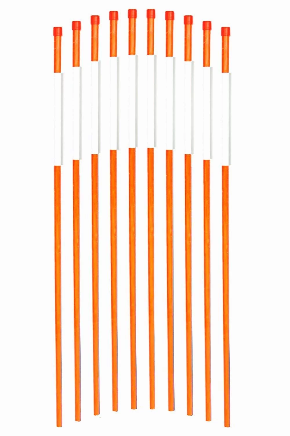 FiberMarker 72Inch Reflective Driveway Markers Driveway Poles for Easy Visibility at Night 1/4Inch Diameter Orange,20pack