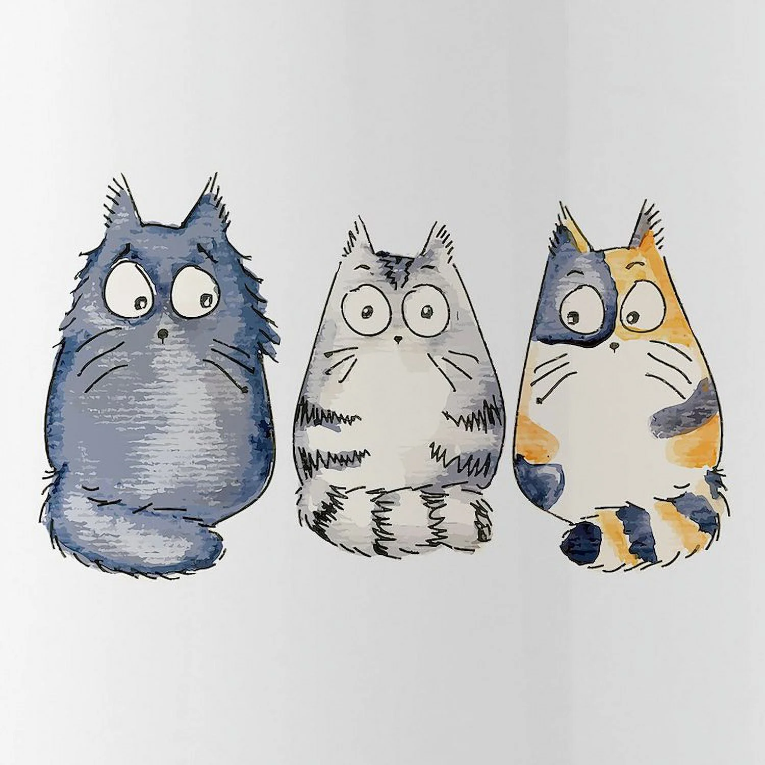 CafePress - Three 3 Cats Stainless Water Bottle 1 - Stainless Steel Water Bottle, Sports Bottle, 1.0L