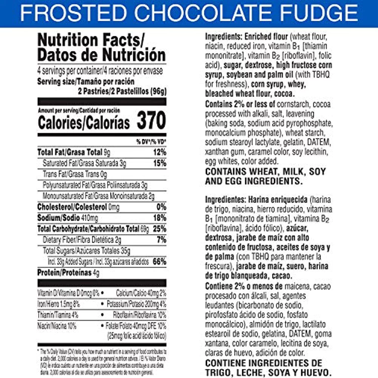 Pop-Tarts, Breakfast Toaster Pastries, Frosted Chocolate Fudge, 10.159Lb Case (48 Count)