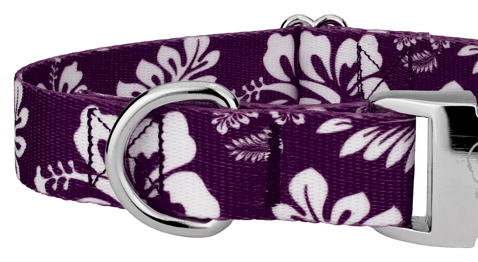 Country Brook Design&reg;  Purple Hawaiian Premium Dog Collar & Leash