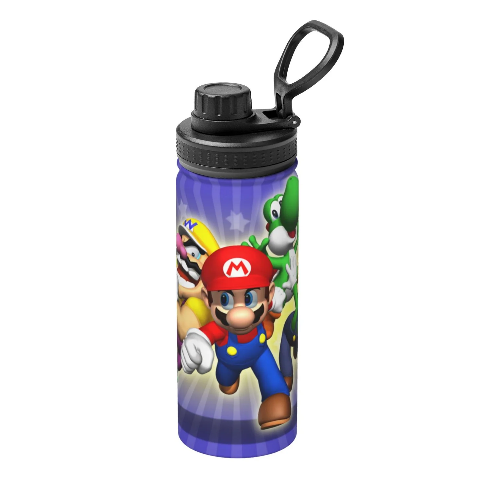 Bros Luigi Unisex Sports Insulated Water Bottles Kettle Stainless Steel Portable Cup 18OZ For School Travel Gym Running