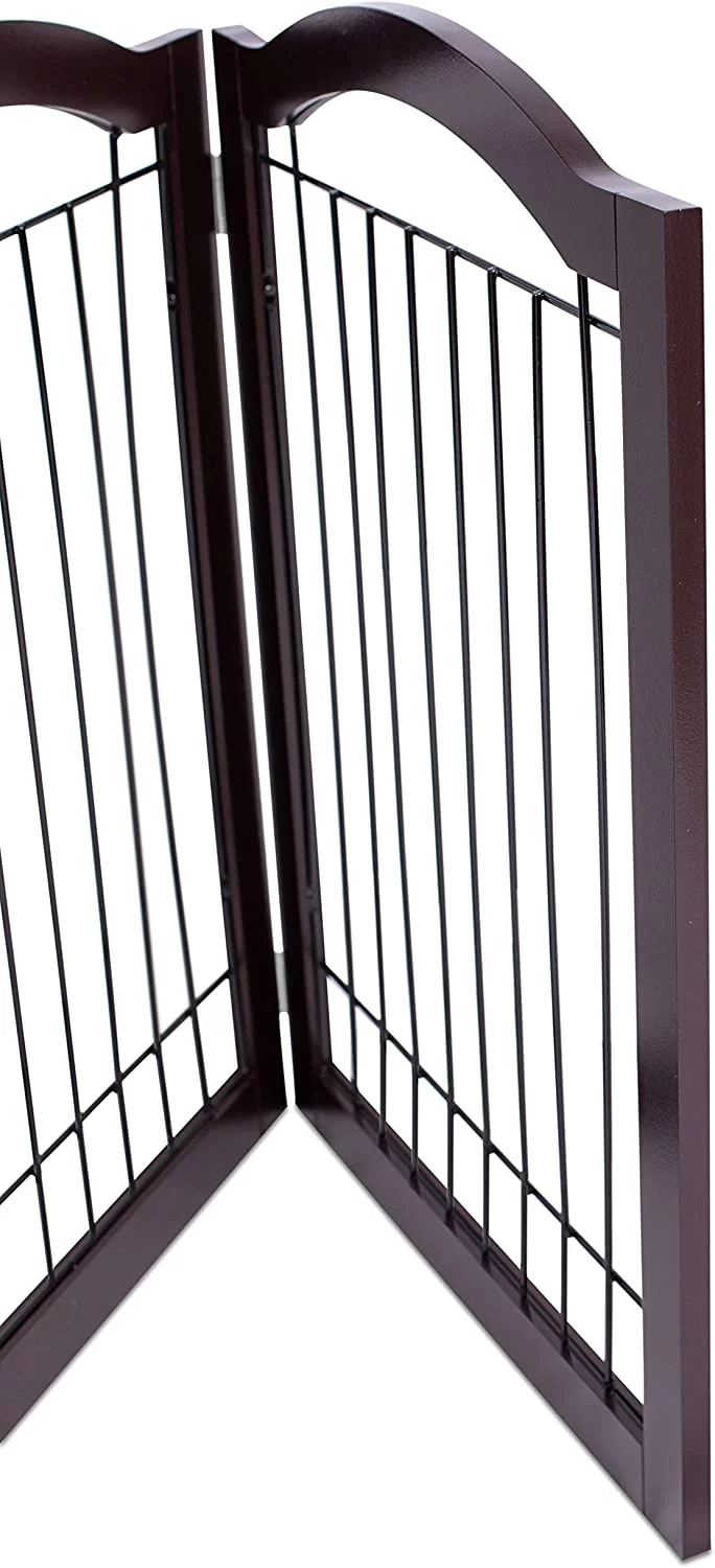 Internet's Best Wire Dog Gate with Arched Top - 4 Panel - 30