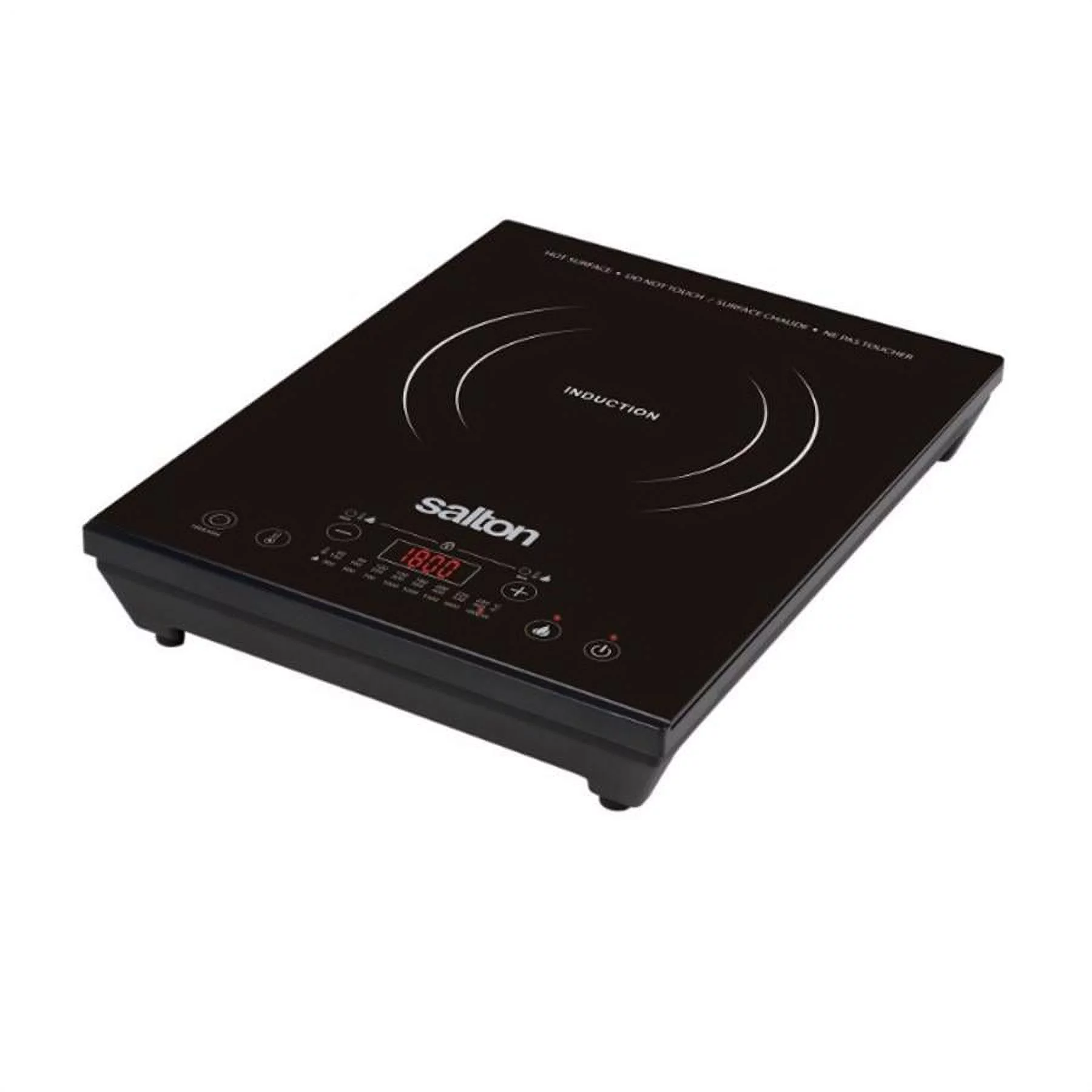 Salton ID1401 - Portable Induction Cooktop with 8 Temperature Settings, Black
