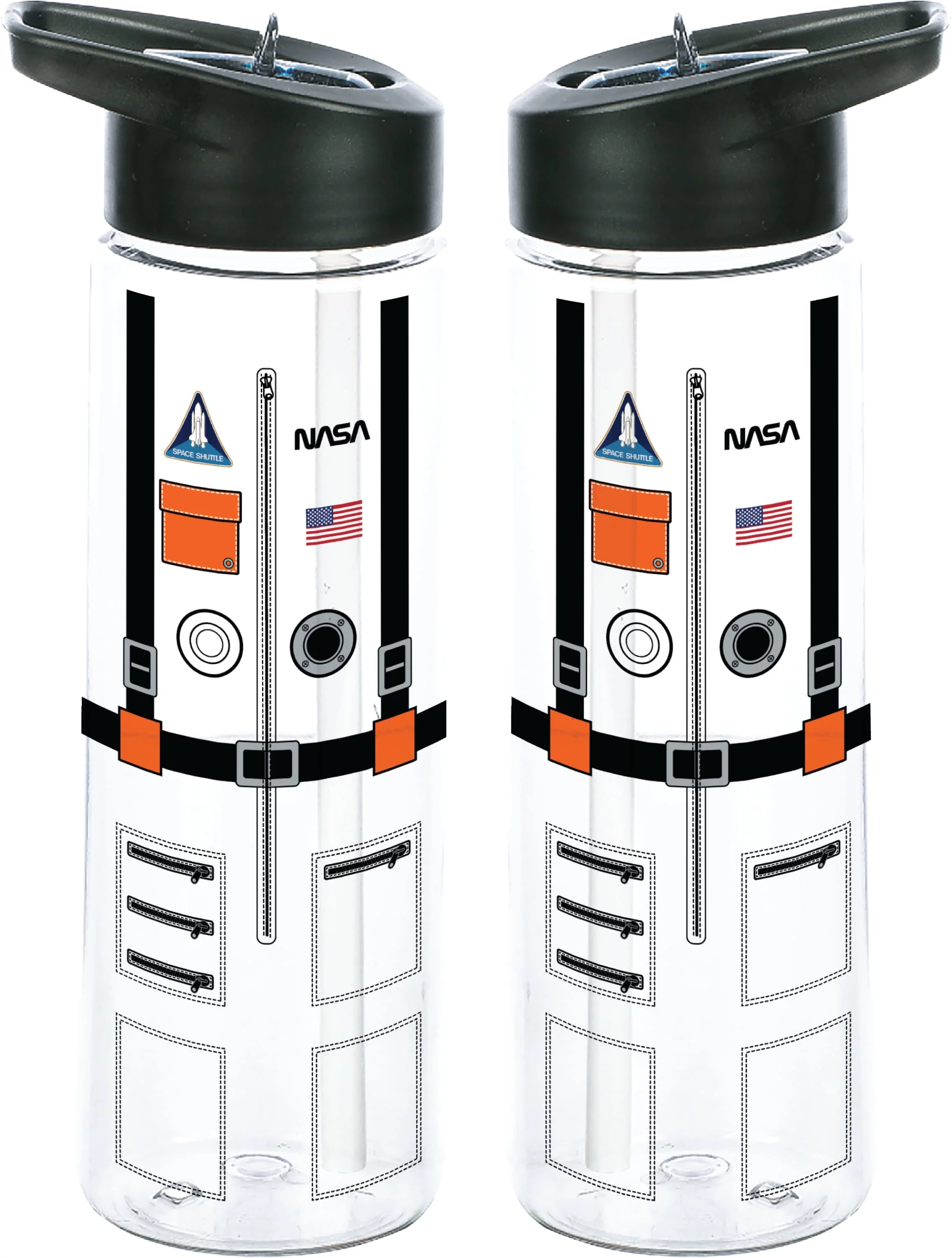 NASA Space Suit 24oz BPA-Free UV Plastic Water Bottle