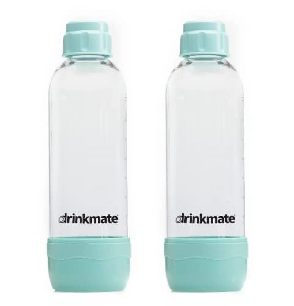 Drinkmate Carbonation Bottles (2 Pack) (1 L, Arctic Blue)
