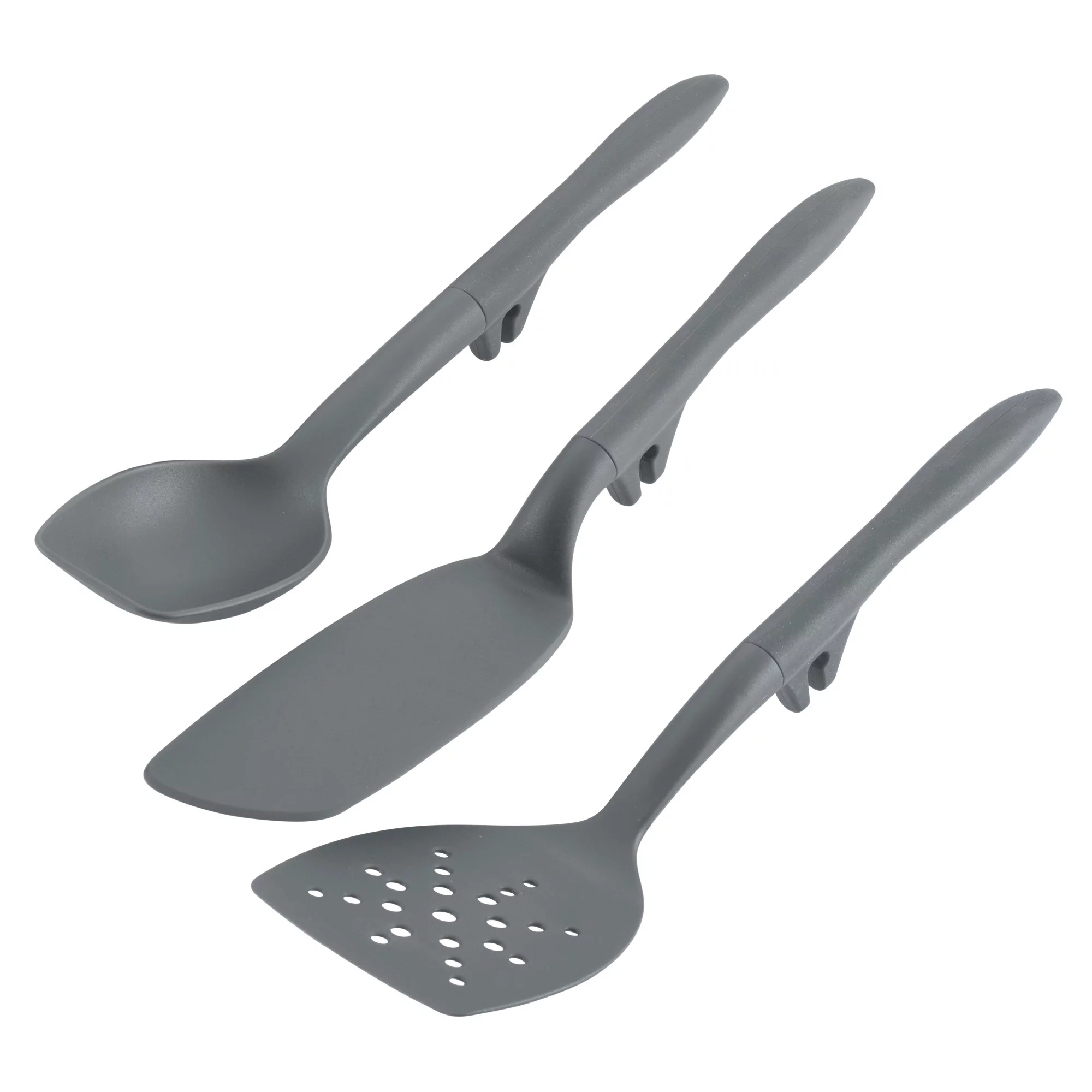 Rachael Ray Tools and Gadgets Lazy Spoon and Flexi Turner Set, 3-Piece, Gray