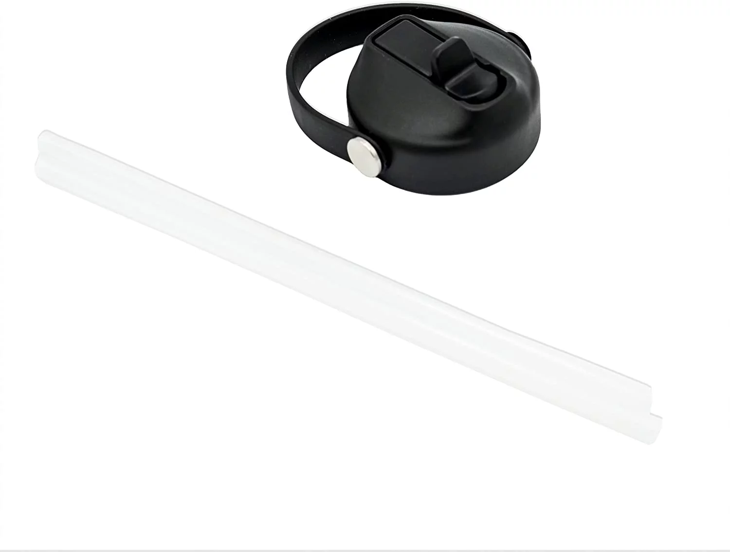 Vacuum Insulated Bottle with 3 Lids - Stainless Steel Thermally Insulated Flask - by Polerce (18 fl oz, White)