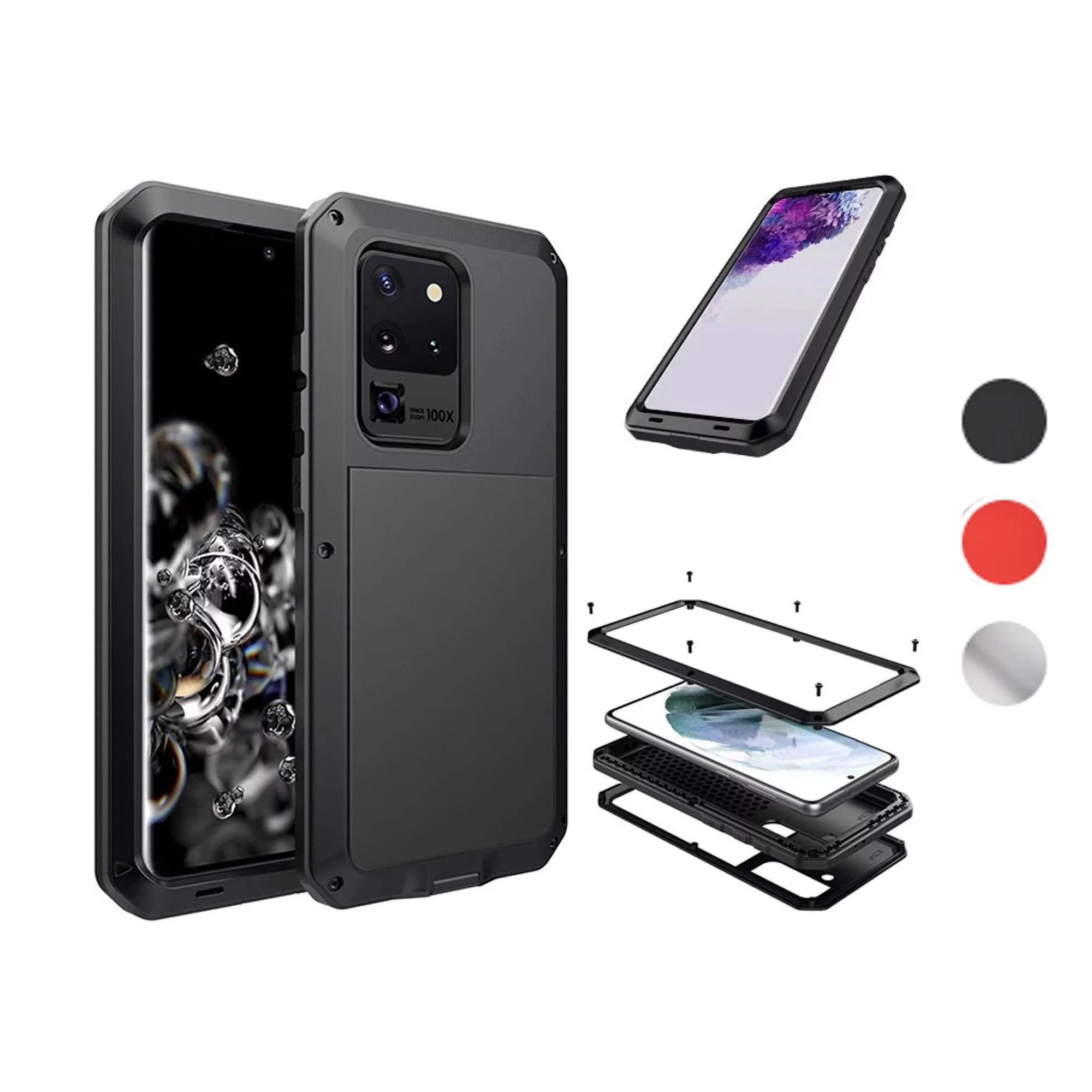 Gorilla Aluminum Metal Samsung Galaxy S23 Plus Case (Black) Case Heavy Duty Military Grade Shockproof and Scratch Resistant Protection, Rugged Outdoor Travel