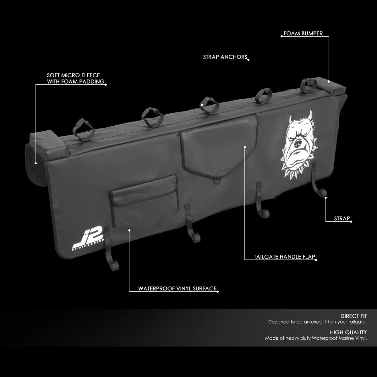 DNA Motoring TGP-002 J2 Engineering For 1994 to 2020 Chevy GMC Ford Dodge Ram Tundra Titan Truck 62